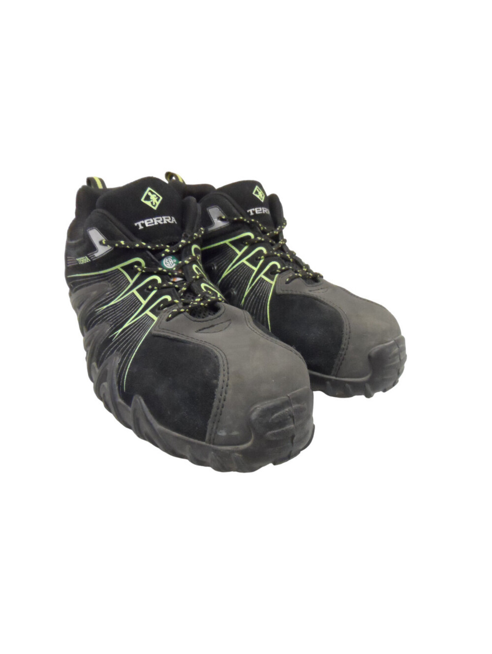 Terra Men's Spider X Athletic Composite Toe Work Shoes Black/Lime Size 10M